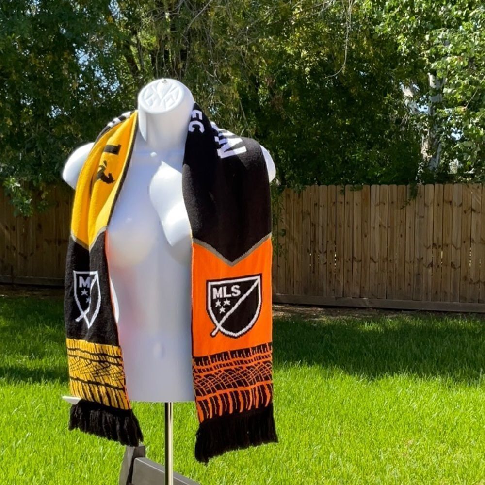 MLS Black, Orange & Yellow Soccer Supporter Scarf